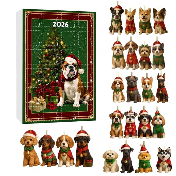Hogarize Adventure Calendar for Dog Lovers Pet Lover Holiday Countdown Calendar Decorative Home Ornament