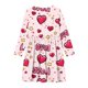 thumbnail image 4 of Vestido de manga larga con cuello redondo para niñas, vestido elástico de manga larga, corte A, estilo patinador con volantes, vestido de recital escolar, vestido de manga larga con cuello redondo par, 4 of 4