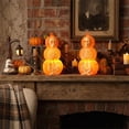 thumbnail image 4 of Steadline LED Tabletop Lantern,Battery Operated Pumpkin Shaped Light With Flameless Design,Portable Holiday Lamp For Mantel Window Display Indoor Gathering And Seasonal Scene Styling(Orange), 4 of 6