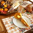 thumbnail image 6 of Fall Placemats Set of 4 Sunflower Vase Place Mats Thanksgiving Placemat Pumpkin Maple Leaves Orange Plaid Table Mats for Dining Kitchen Table Holiday Dinner Party Home Fall Decorations 13x19 Inch, 6 of 8
