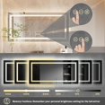 thumbnail image 3 of Wisfor 48 x 24 Inch LED Bathroom Mirror: Large Dimmable Lighted Wall Mounted Illuminated Vanity Mirror with Demister Pad Smart Touch Switch Makeup Mirror Backlit and Front Light (Horizontal/Vertical), 3 of 8