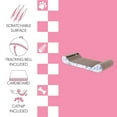 thumbnail image 2 of THE LICKER STORE Rini 23.75" Modern Cardboard Lounge Bed Cat Scratcher with Built-In Bell Toys and Catnip, White/Multi, CSR1003A, 2 of 9