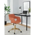 thumbnail image 2 of Margarite Task Chair, Home Office Chair with Wheels, Black Office Chair, Computer Chair, Home Office Desk Chair Comfy, Contemporary Desk Chair (Orange Fabric), 2 of 6