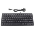 thumbnail image 1 of Mini teclado español portátil con cable, interfaz USB para ordenador de escritorio, ultrafino, 78 teclas, 1 of 8