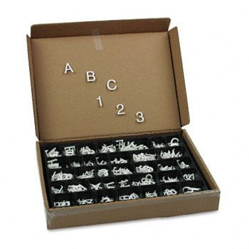 Conjuntos de caracteres Quartet® LETTERS, F/BRD,1, HELV para 300/set