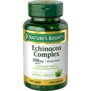 Natures Bounty Echinacea Complex 450mg Capsules for Immune Support, 100 Ct