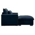 thumbnail image 6 of Deep Seat Single Sofa, Upholstered Accent Chair with Waist Pillow and Storage Ottoman, Modern Sectional Sofa Couches for Living Room, Office, Apartment, Small Comfy Couch, Blue, 6 of 6