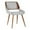 Gray, variant on Panda Mid-Century Dining Chair in Walnut Finish and Brown Fabric