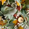 thumbnail image 6 of Thanksgiving Pumpkin Wreath for Front Door Winter Wreath Eucalyptus Wreath 17.71Inch Handmade Wreath Farmhouse Wreath Grapevine Wreath, 6 of 7