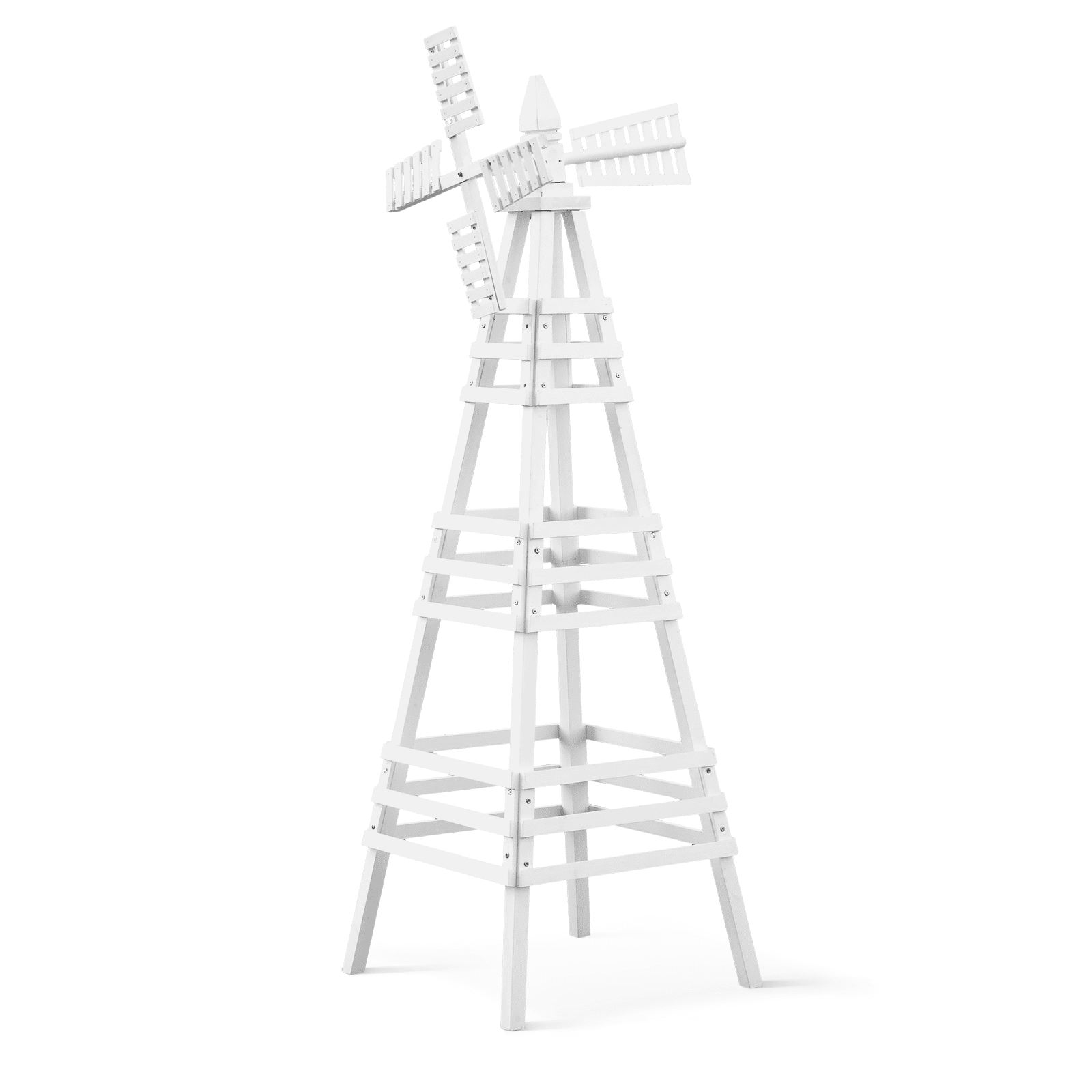 Ktaxon 6ft Tall Wooden Windmill Cross Stitch Design 2-Tier Large