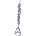 thumbnail image 3 of 11.75. Inch 18-Light Cool White Micro LED Silver Glittered Snowflake Treetopper, 3 of 8