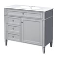 thumbnail image 6 of Modern Bathroom Vanity with 3 Drawers and Storage Cabinet | Create a Tidy and Spacious Bathroom Environment | Enjoy the Convenience of Easy Assembly, 6 of 7