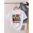 thumbnail image 1 of Camiseta estampada de manga corta para mujer, ropa de Navidad, moda de Año Nuevo, camiseta estampada, 1 of 5