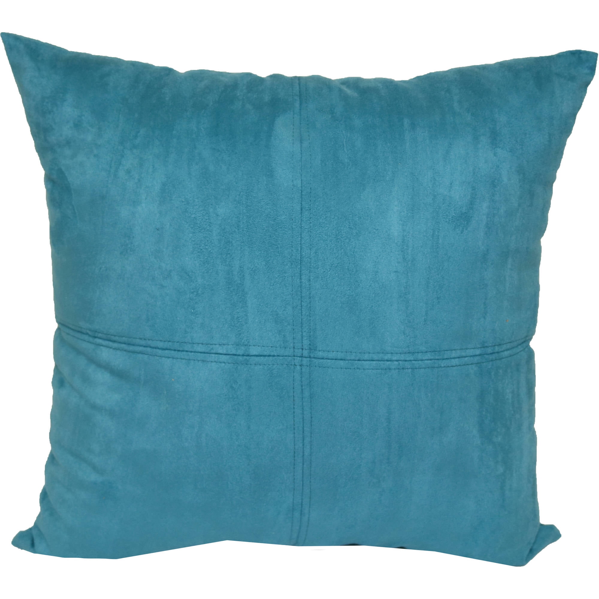Mainstays Solid 4Panel Faux Suede Decorative Throw Pillow, 17" x 17