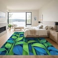 thumbnail image 3 of ODIKA 3'x5' Machine Washable Non-Slip Area Rug, Modern Green High Traffic Rug, Green, 1078704, 3 of 7