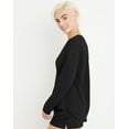 thumbnail image 2 of Hanes Originals Tri-Blend Women's Long Sleeve T-Shirt, Relaxed Fit Black XS, 2 of 5
