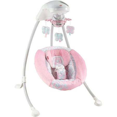 Fisher Price Pink Petals Cradle 'n Swing