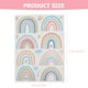 thumbnail image 4 of 4 hojas arco iris pared decalación arco iris papel tapiz de pared pegatinas de pared decoración de la habitación de los niños, 4 of 5