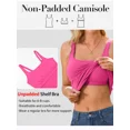 thumbnail image 3 of Charmo Women's Camisole Cotton Tank Top with Unpadded Shelf Bra Adjustable Wide Strap Basic Undershirt, 3 of 6