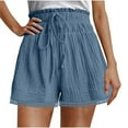 thumbnail image 2 of Aloohaidyvio Womens Summer Shorts Wide Leg Casual Loose High Waist Drawstring Shorts with Pockets, 2 of 7