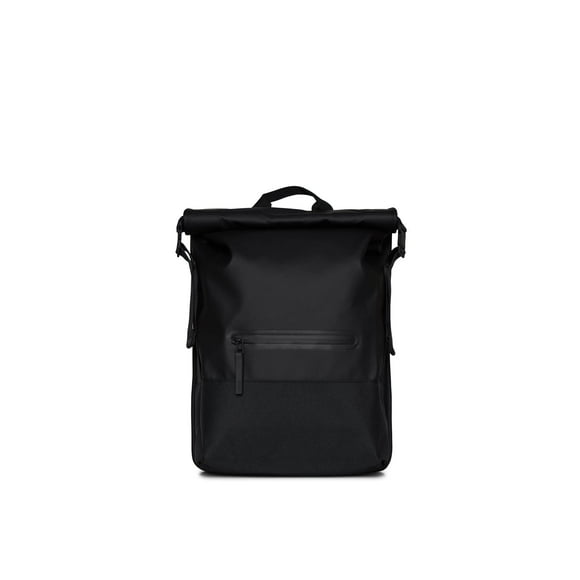 RAINS Trail Rolltop Backpack - Black