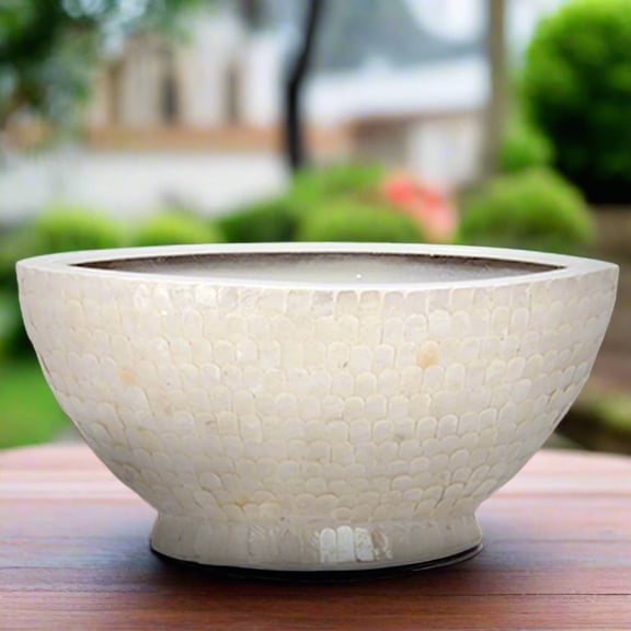 Kaelenn Ceramic Shell Boat Planter