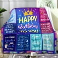 thumbnail image 2 of Birthday Gifts for Women Girls,Happy Birthday Blanket Unique Birthday Throw Blankets Birthday Present Gifts for Her Friend Mom Femal Sister Grandma Wife 50"X40", 2 of 5