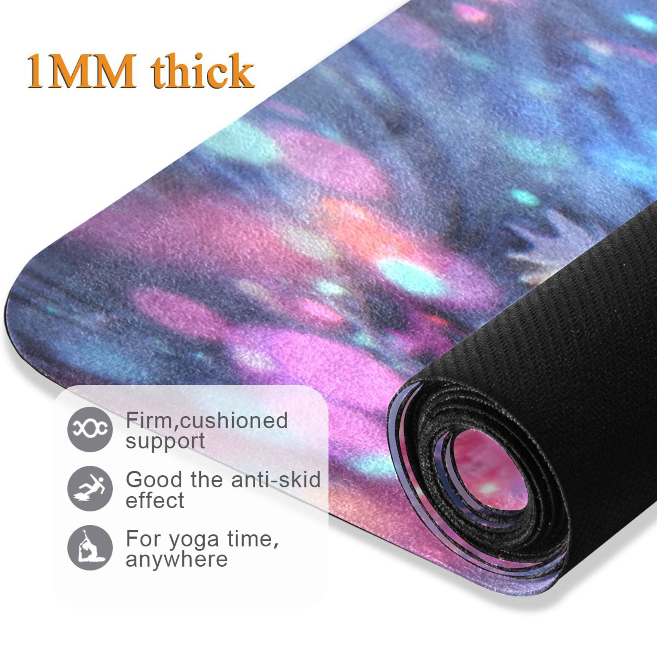 BZSMCE Yoga Mat Women Fitness Mat Axolotl in Sparkle Pattern