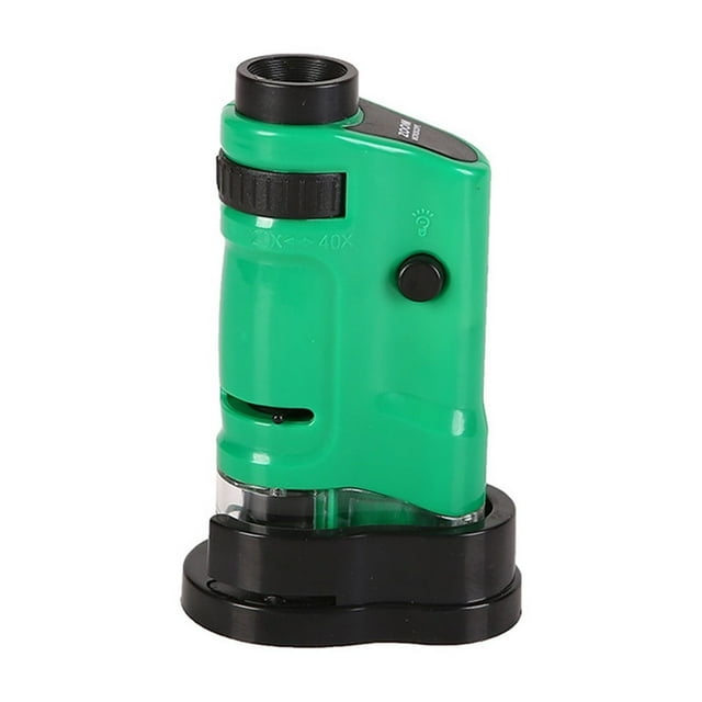 Kids' Student 20-40X Variable Magnification Microscope - Handheld with Scale, LED Light ,Widely Used