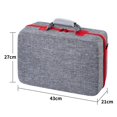 thumbnail image 3 of Kearding Bolsa de mano de almacenamiento Cajas protectoras de viaje Soportes de organización de color sólido Estuche de transporte Maleta Almacenamiento y organización del hogar gris, 3 of 6