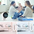 thumbnail image 3 of COSTWAY 1500W Portable Space Heater Electric Desktop Heating Fan PTC Ceramic White, 3 of 10