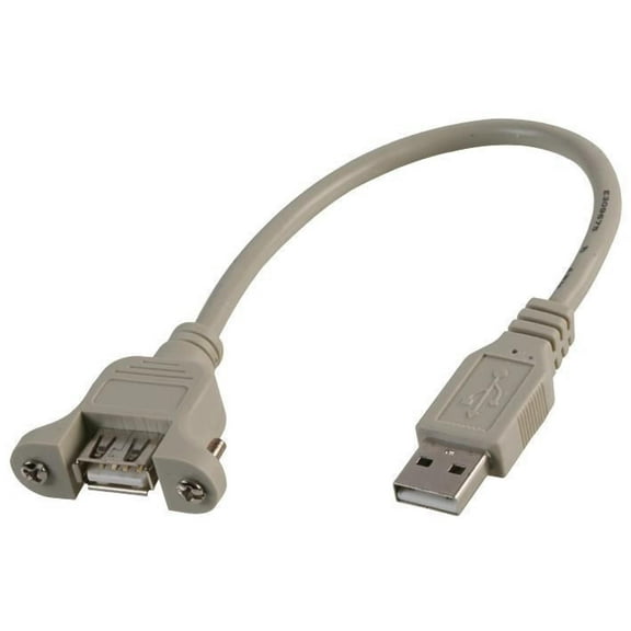 PRO SIGNAL - USB 2.0 A Male to Panel Mount Female Lead, 0.3m