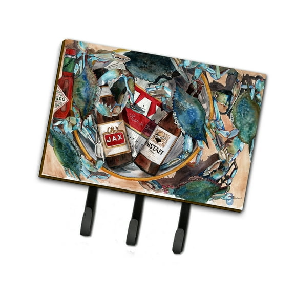 Carolines Treasures 8919TH68  Orleans Beers and Crabs Leash or Key Holder Triple multicolor