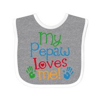 Inktastic My Pepaw Loves Me Grandchild Boys or Girls Baby Bib