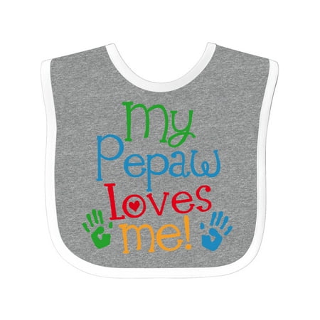 

Inktastic My Pepaw Loves Me Grandchild Outfit Gift Baby Boy or Baby Girl Bib