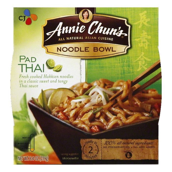 (4 pack) Annie Chun's Pad Thai Noodle Bowl, 8.1 oz