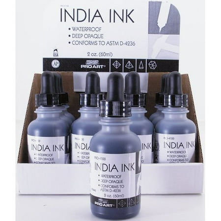 C2f Inc Pro Art India Ink Display (Set of 12)