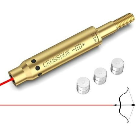 Crossbow Bore Sight with Laser and Dot Boresighter - Tactical Arrow Thread-On with Batteries$$Other