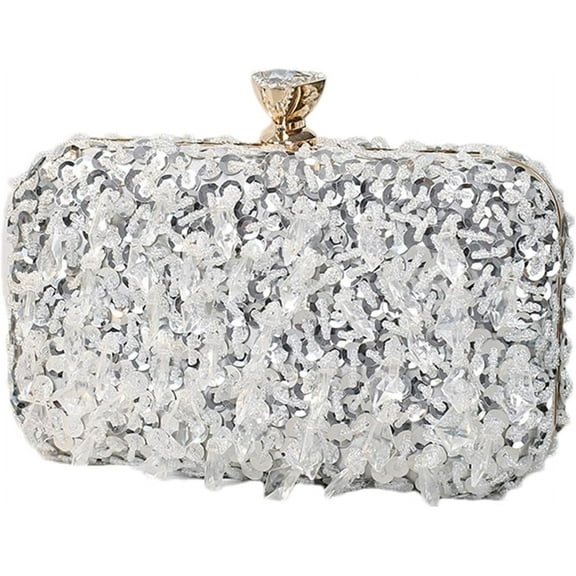 Women Bling Evening Bag Fashion Embroidered Beaded Sequin Clutch Cocktail Wedding Party Purse