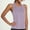 Light Purple, variant on 4Th of July Graphic Tanks for Women Women's Plus Summer Crop Tops for Women Women Solid Sports Vest Back Pleated Drawstring Yoga Top L Shaped Sports Vest