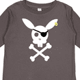 thumbnail image 4 of Inktastic Cute Easter Pirate Bunny with Eyepatch and Earring Boys or Girls Long Sleeve Toddler T-Shirt, 4 of 5