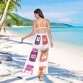 thumbnail image 7 of FORMRS Womens Long Sarong Beach Wrap Semi-Sheer Bikini Skirt Bathing Swimsuit Cover Up, Jam Jars, 7 of 7
