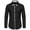 Black, variant on JURANMO Men's Cotton Dress Shirts Long Sleeve Button Down Shirts Fashion Color Block Slim Fit Business Shirts Today's Deals Black L