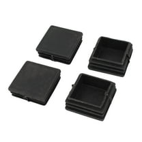 Unique Bargains 4 Pcs Antislip Plastic Square 45mm x 45mm Chair Foot Cover Table Furniture Leg Protector Balck