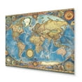 thumbnail image 2 of Designart "Antique Map of the World II" Maps Metal Wall Art Prints, 2 of 5