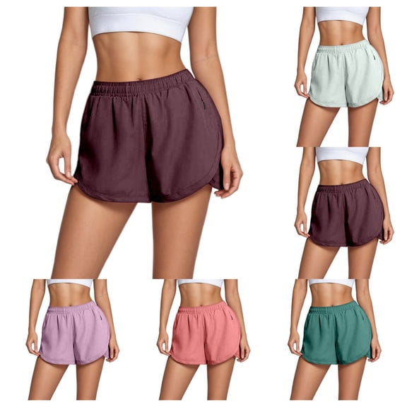 Gpoecd Casual Athletic with Built in Liner High Waist Loose Fit Yoga Running Workout Comfortable Breathable Summer Sweatpant Shorts Women Plus Size Cargo Sweatpants for Women ,XS