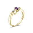 thumbnail image 2 of JewelersClub Amethyst Ring Birthstone Jewelry – 0.25 Carat Amethyst 14K Gold Plated Silver Ring Jewelry with White Diamond Accent – Gemstone Rings with Hypoallergenic 14K Gold Plated Silver Band, 2 of 4