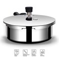 thumbnail image 5 of Stellar Stainless Steel Mirror Finish Pressure Cooker Lid With Gasket 3.5 Liters | Rivet Less Handle | Induction & Gas Base | 7 Yrs Warranty, 5 of 5