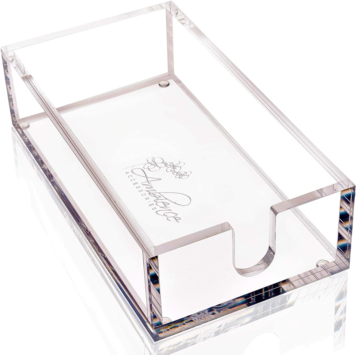 Details about   Beautiful Acrylic Kitchen & Dining Napkin Holder Flower Design Glass Home Decor 