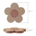 thumbnail image 2 of 12pcs Cute Coasters For Drinks,absorbent&reusable Coaster Set 4inch Cork Flower Shape Coasters For-dwdz, 2 of 5
